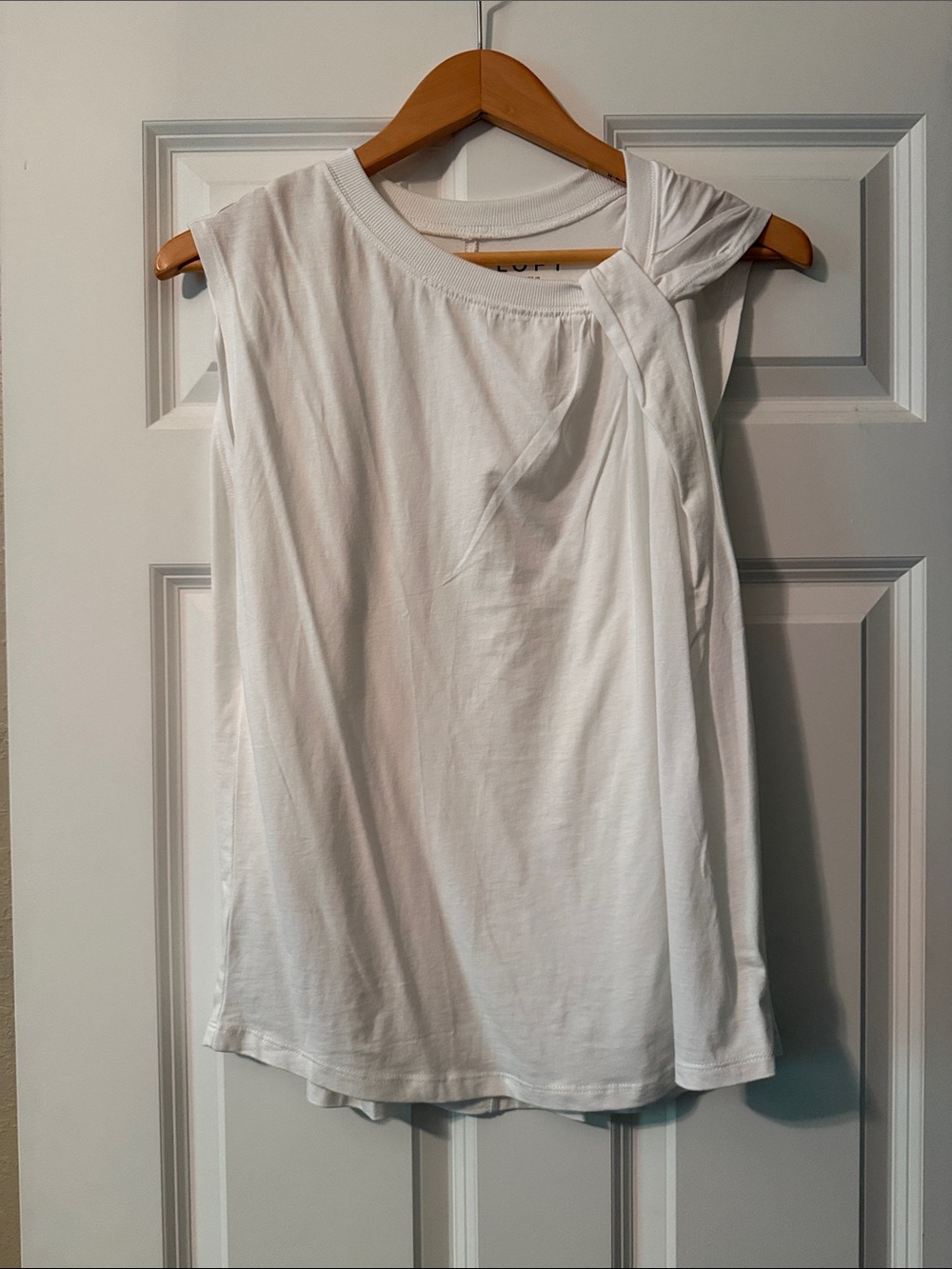 LOFT White Knot-Detail Sleeveless Tank